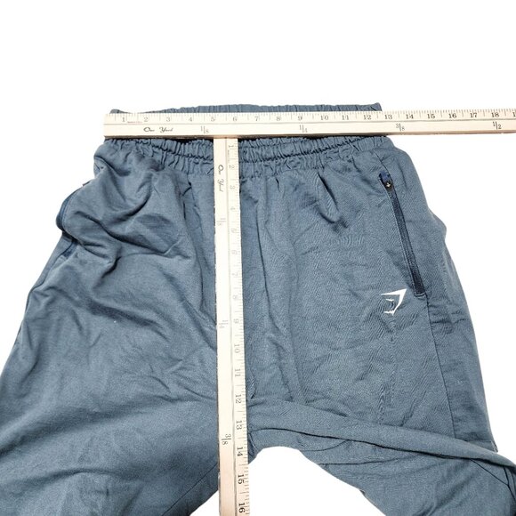 Gymshark Mens Relaxed Fit Joggers L Blue Gray Elastic Waist Zipper‎ Pocket - Picture 4 of 11